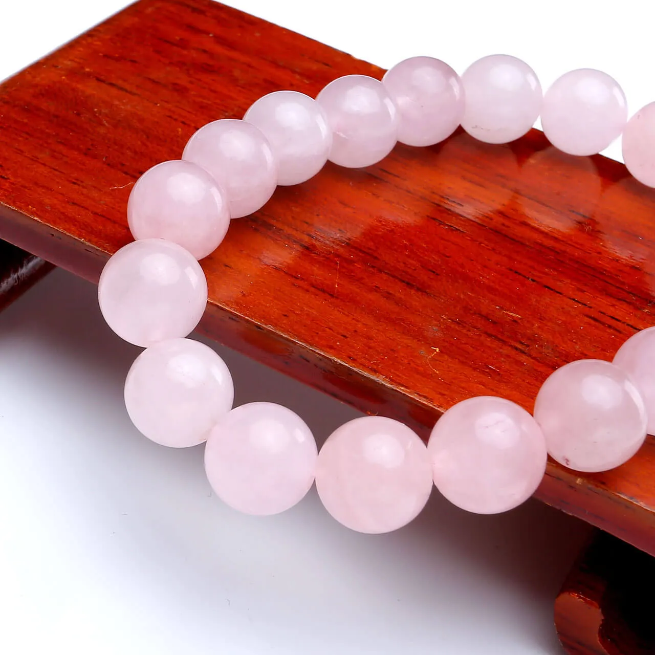 10mm Rose Quartz Healing Crystal Beads Bracelet | Jovivi