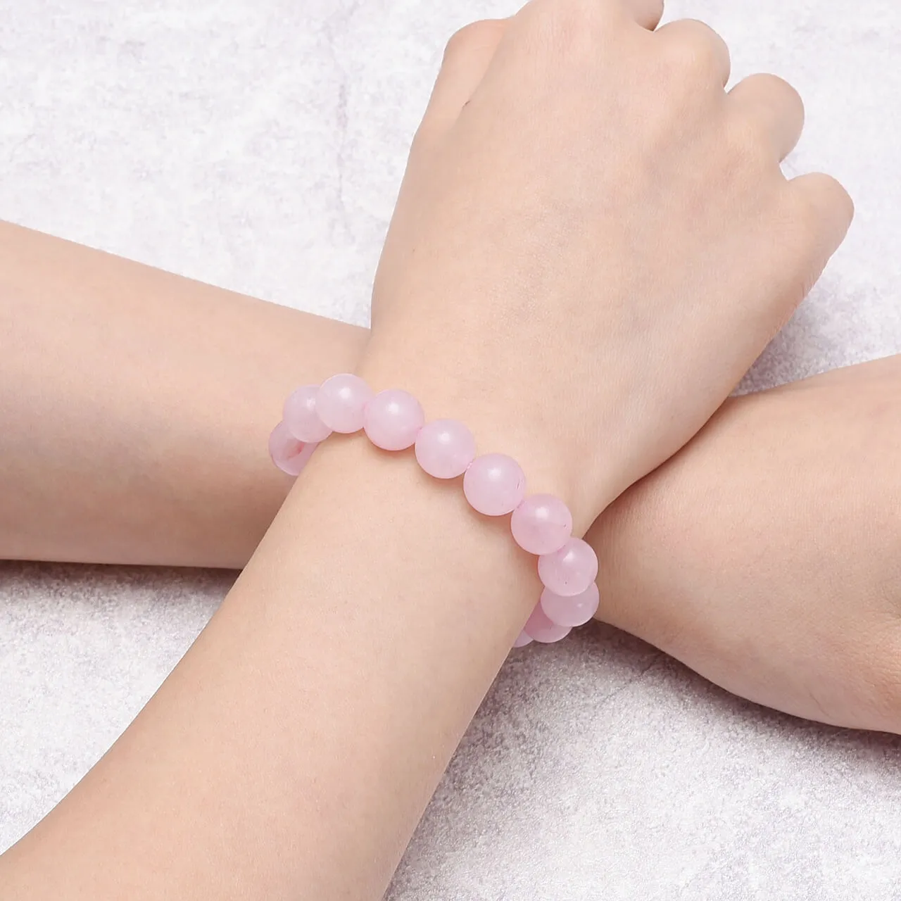 10mm Rose Quartz Healing Crystal Beads Bracelet | Jovivi