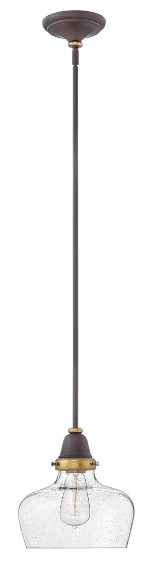 10"W Academy 1-Light Pendant in Oil Rubbed Bronze