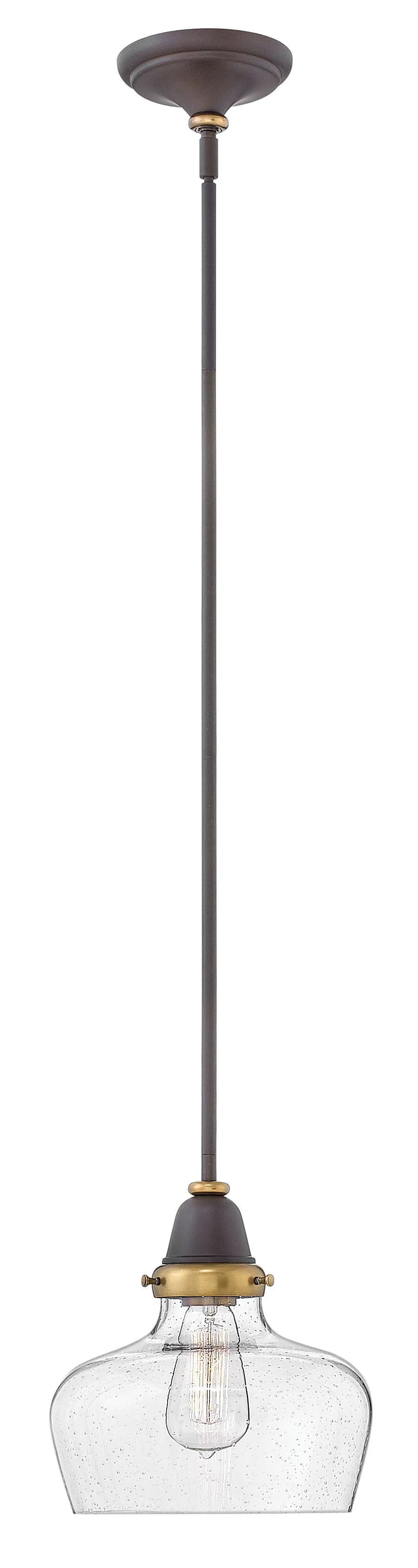 10"W Academy 1-Light Pendant in Oil Rubbed Bronze
