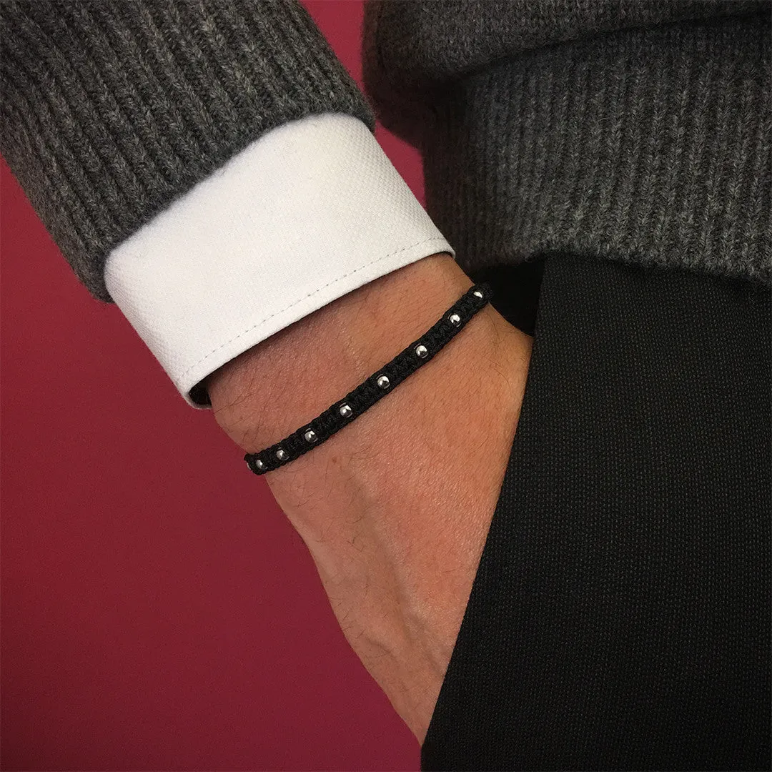 9 Balls Macrame - Silver
