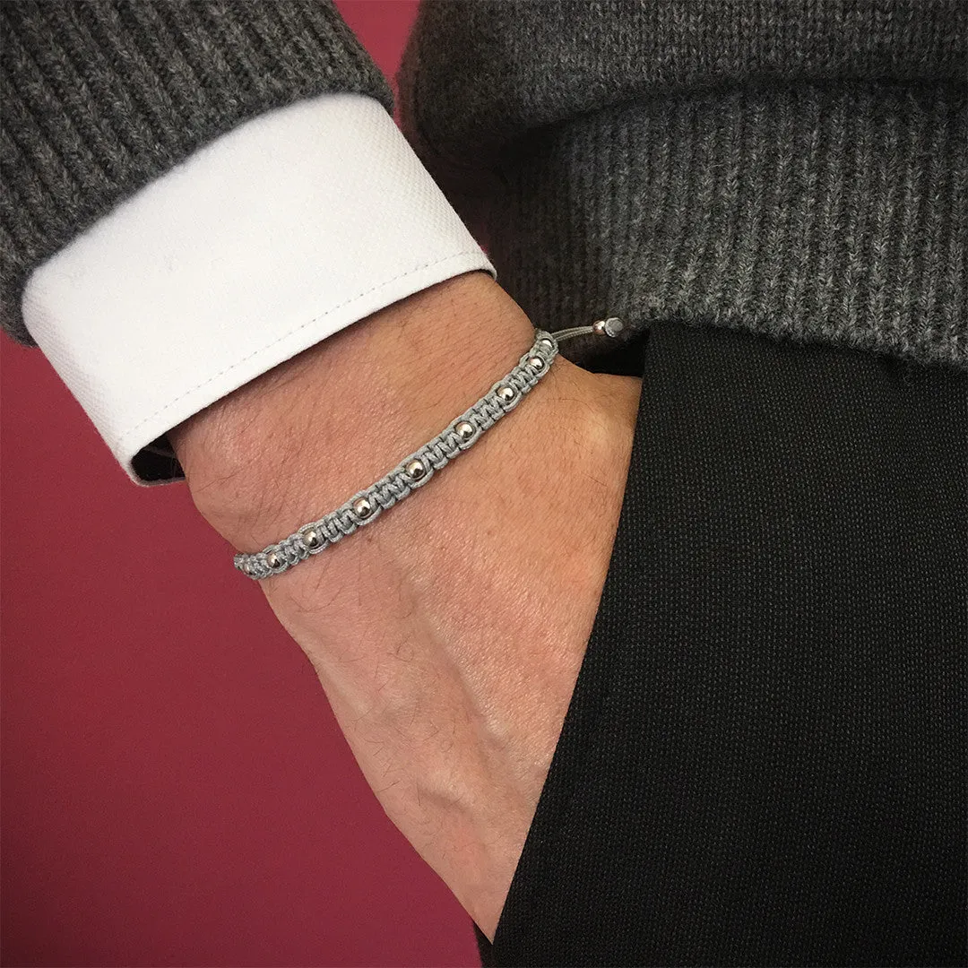 9 Balls Macrame - Silver