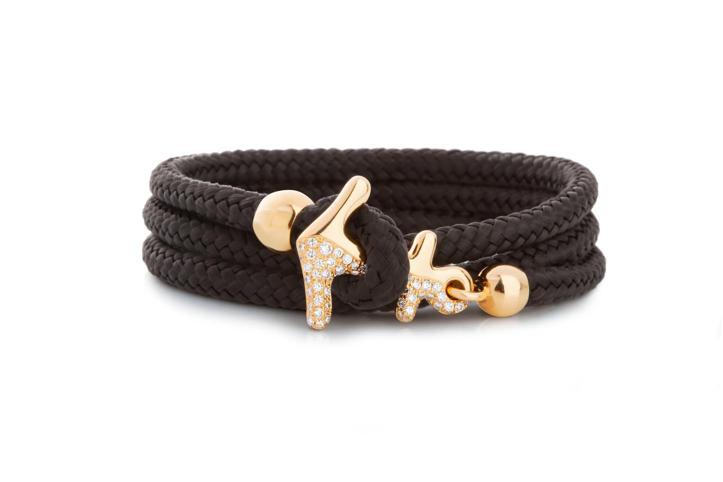 Anchor Bracelet in Rose Gold with Diamonds