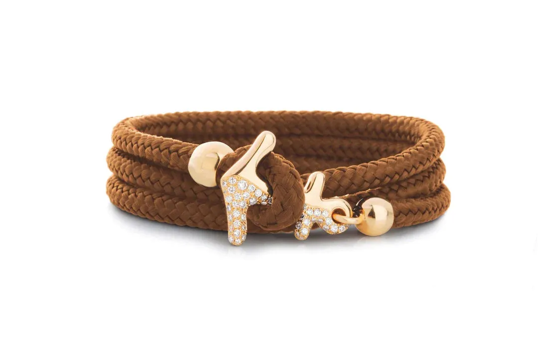 Anchor Bracelet in Rose Gold with Diamonds