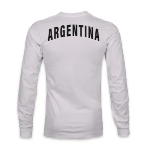 Argentina Team Arch Cotton Long Sleeve T-Shirt - Silver