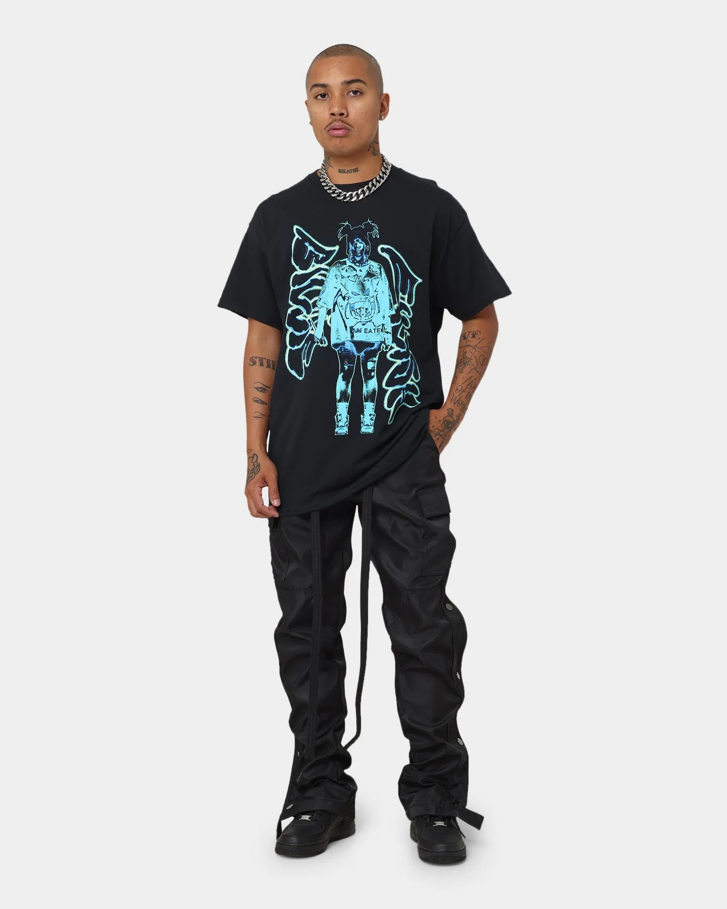 Billie Eilish Neon Graffiti T-Shirt Black