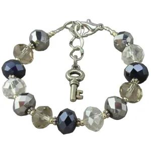 Black and Gray Sparkle Asjustable Bracelet