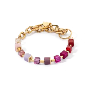 Bracelet Cube Fusion Charm gold-red