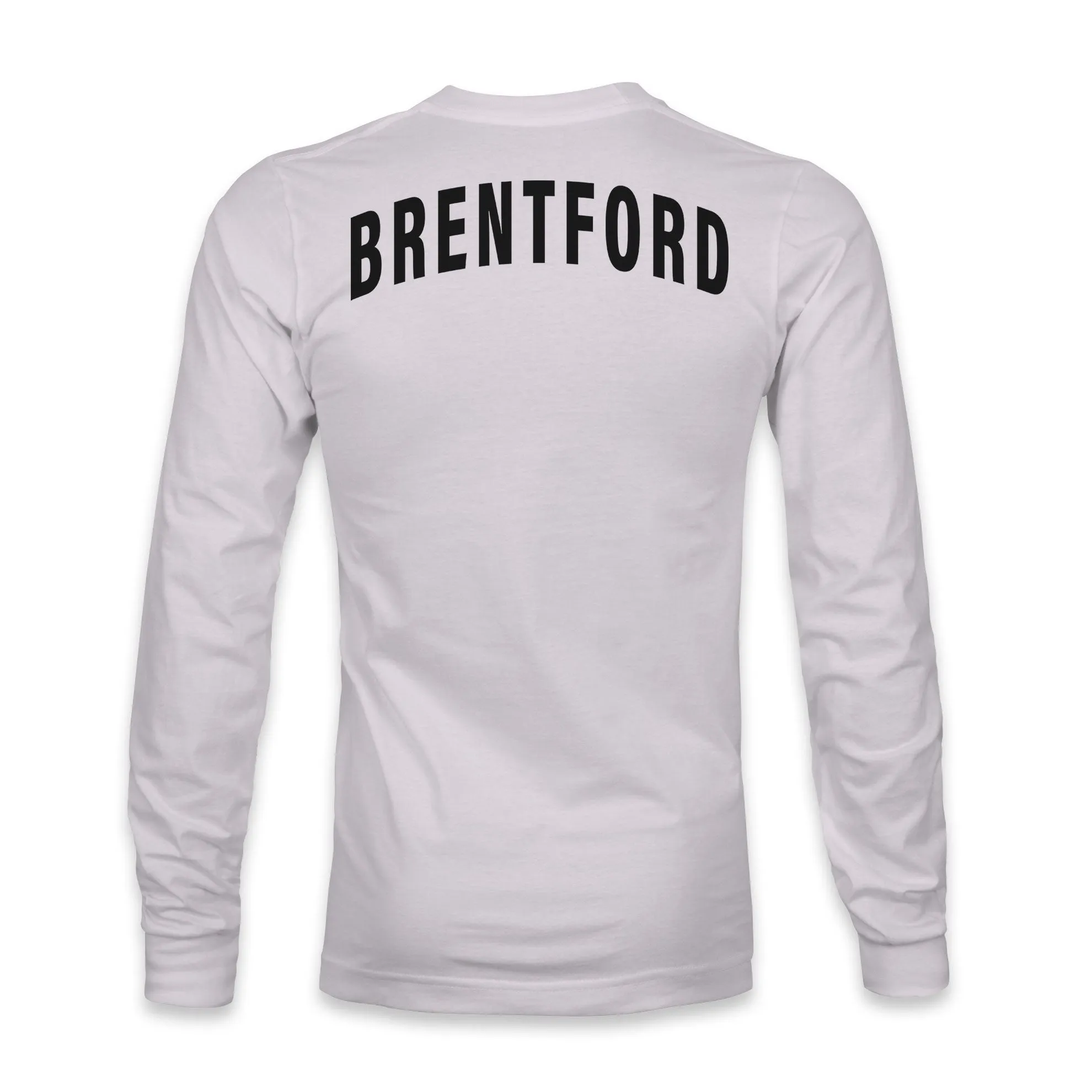Brentford FC Team Arch Cotton Long Sleeve T-Shirt - Silver