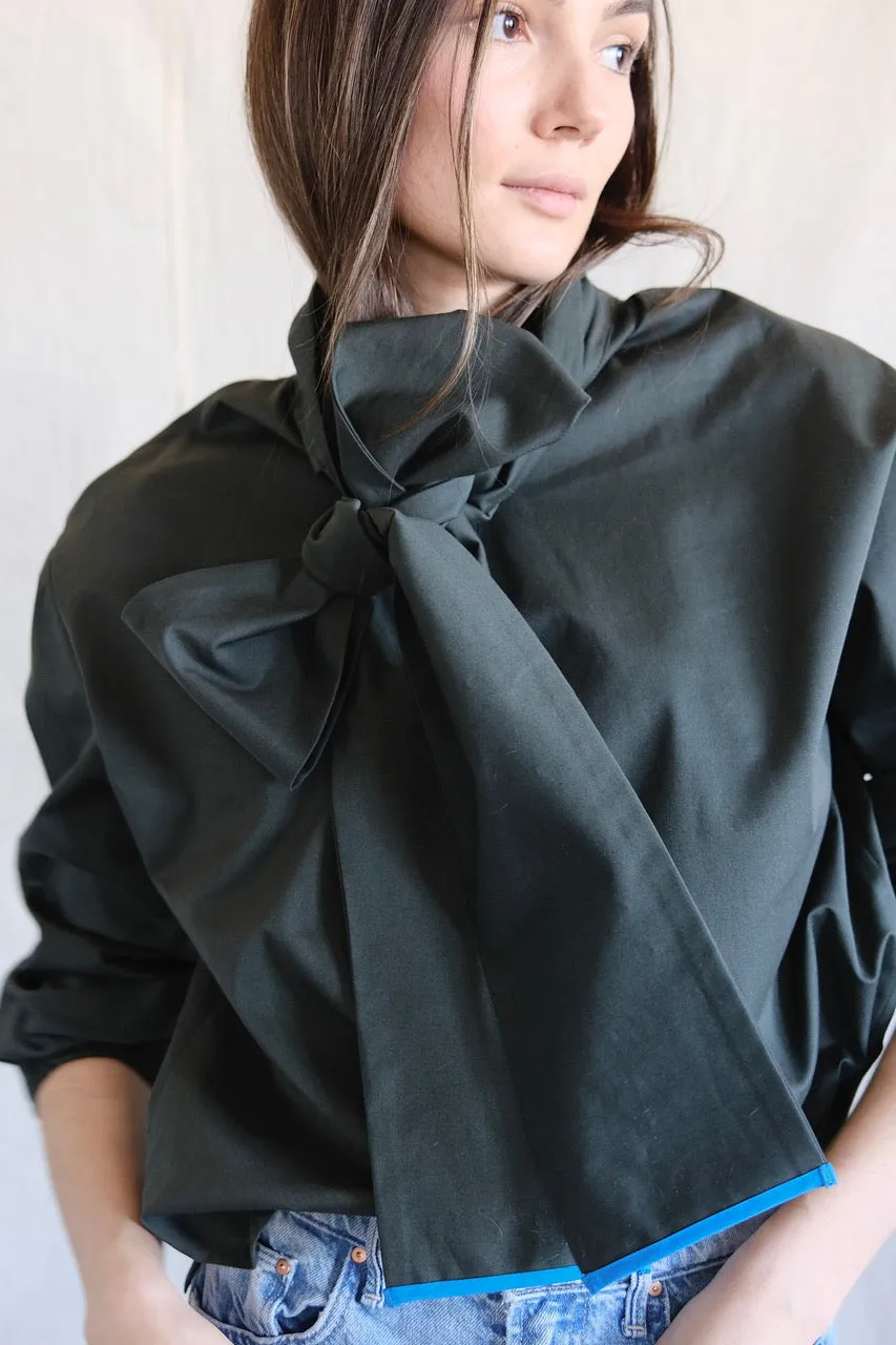 Cala blouse. Deep green