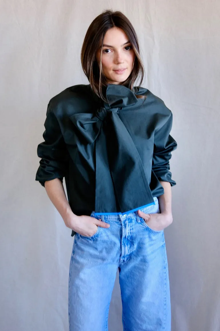 Cala blouse. Deep green
