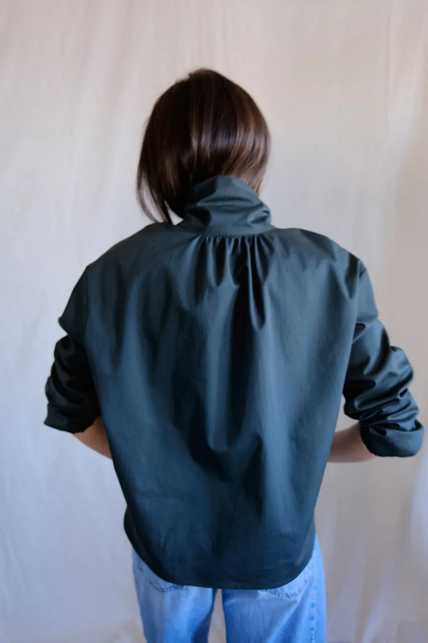 Cala blouse. Deep green
