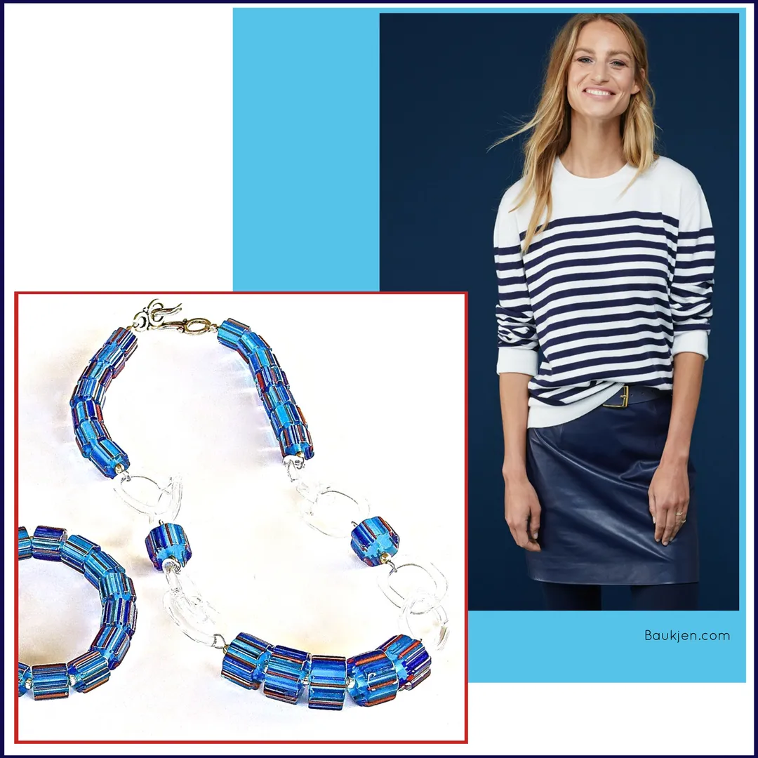 Capri: 17.5" Cobalt Blue Glass Necklace