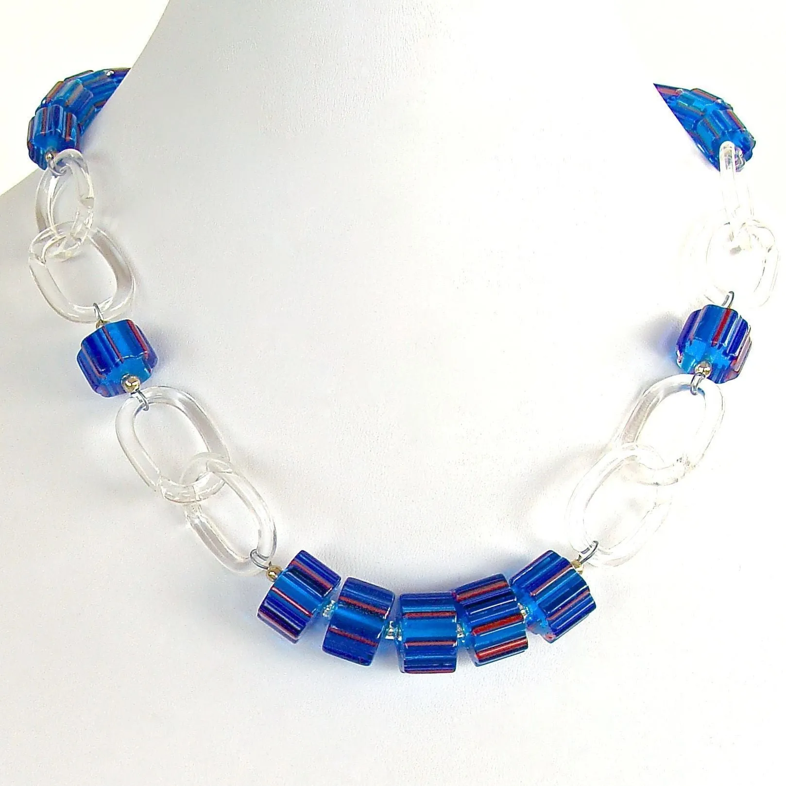 Capri: 17.5" Cobalt Blue Glass Necklace