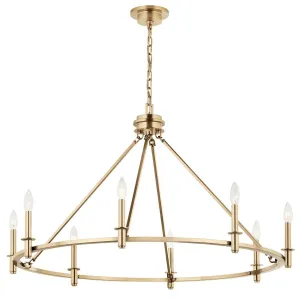 Carrick 41" 8-Light Chandelier 1-Tier, Champagne Bronze Finish