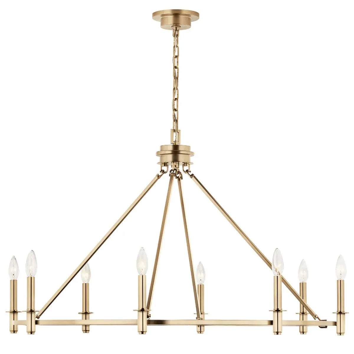 Carrick 41" 8-Light Chandelier 1-Tier, Champagne Bronze Finish