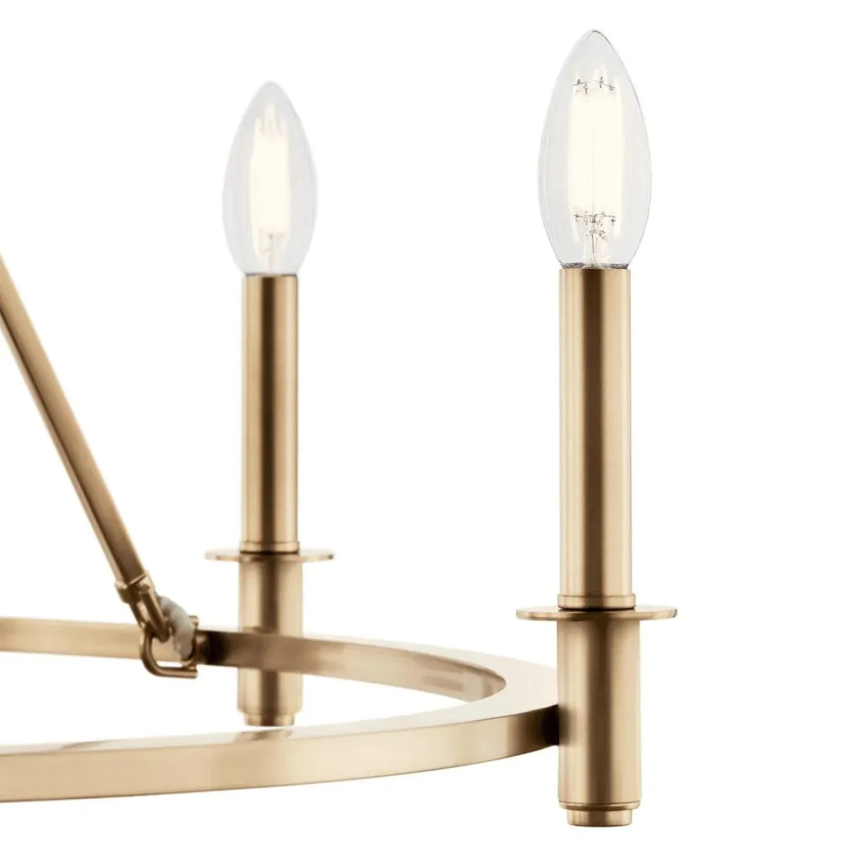 Carrick 41" 8-Light Chandelier 1-Tier, Champagne Bronze Finish