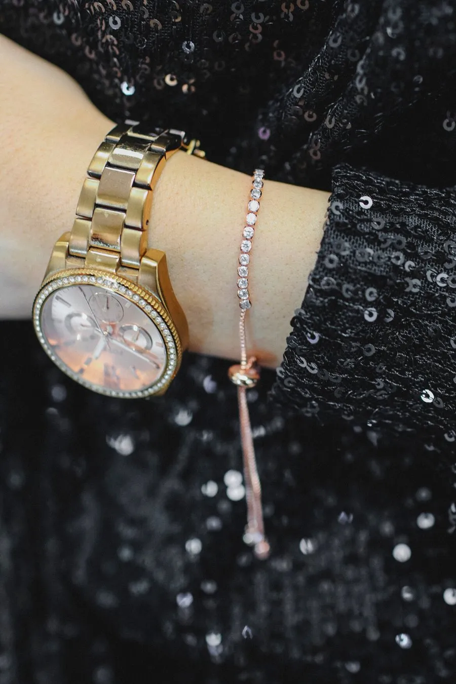 Champagne Pop Rhinestone Bracelet