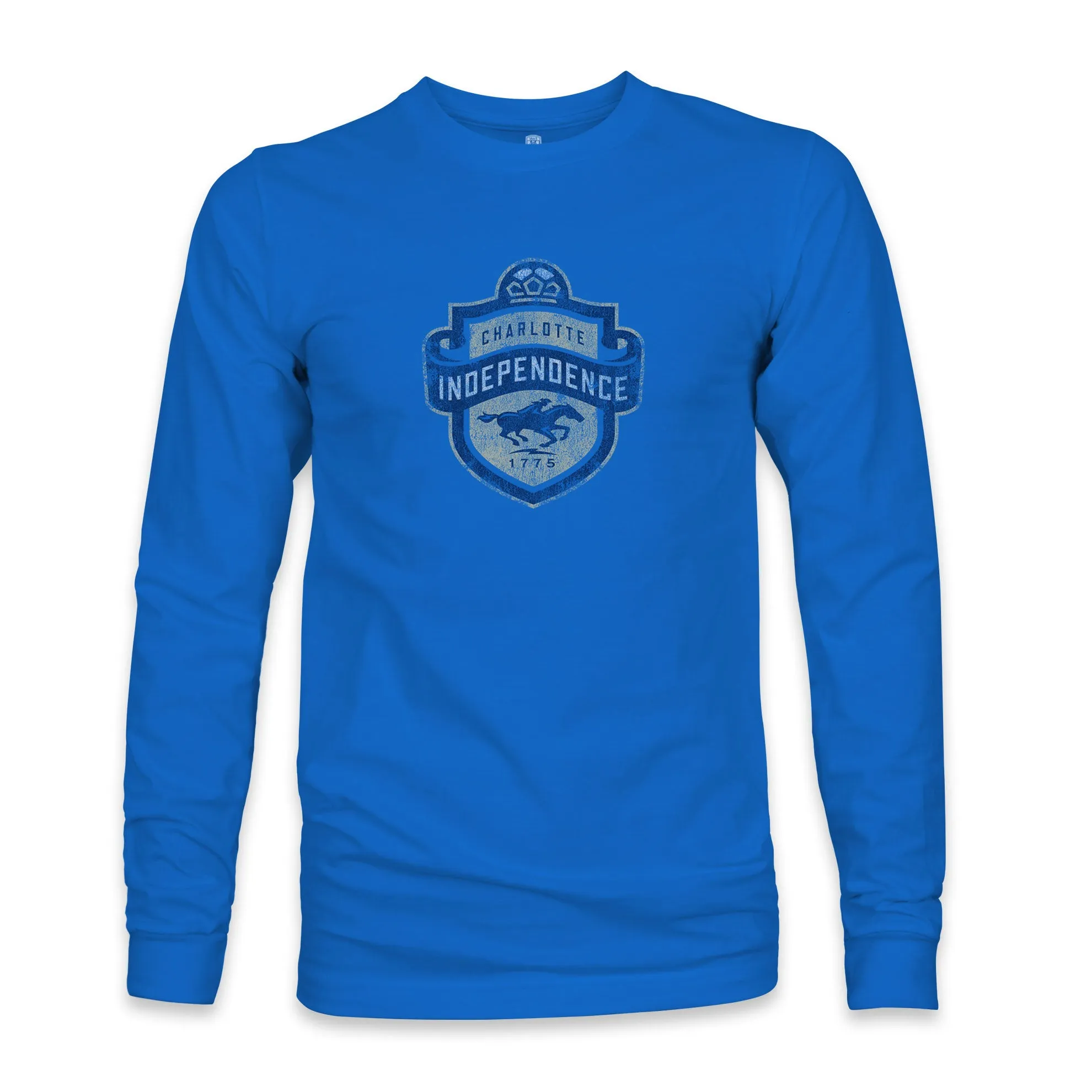 Charlotte Independence Color Badge Cotton Long Sleeve T-Shirt - Royal