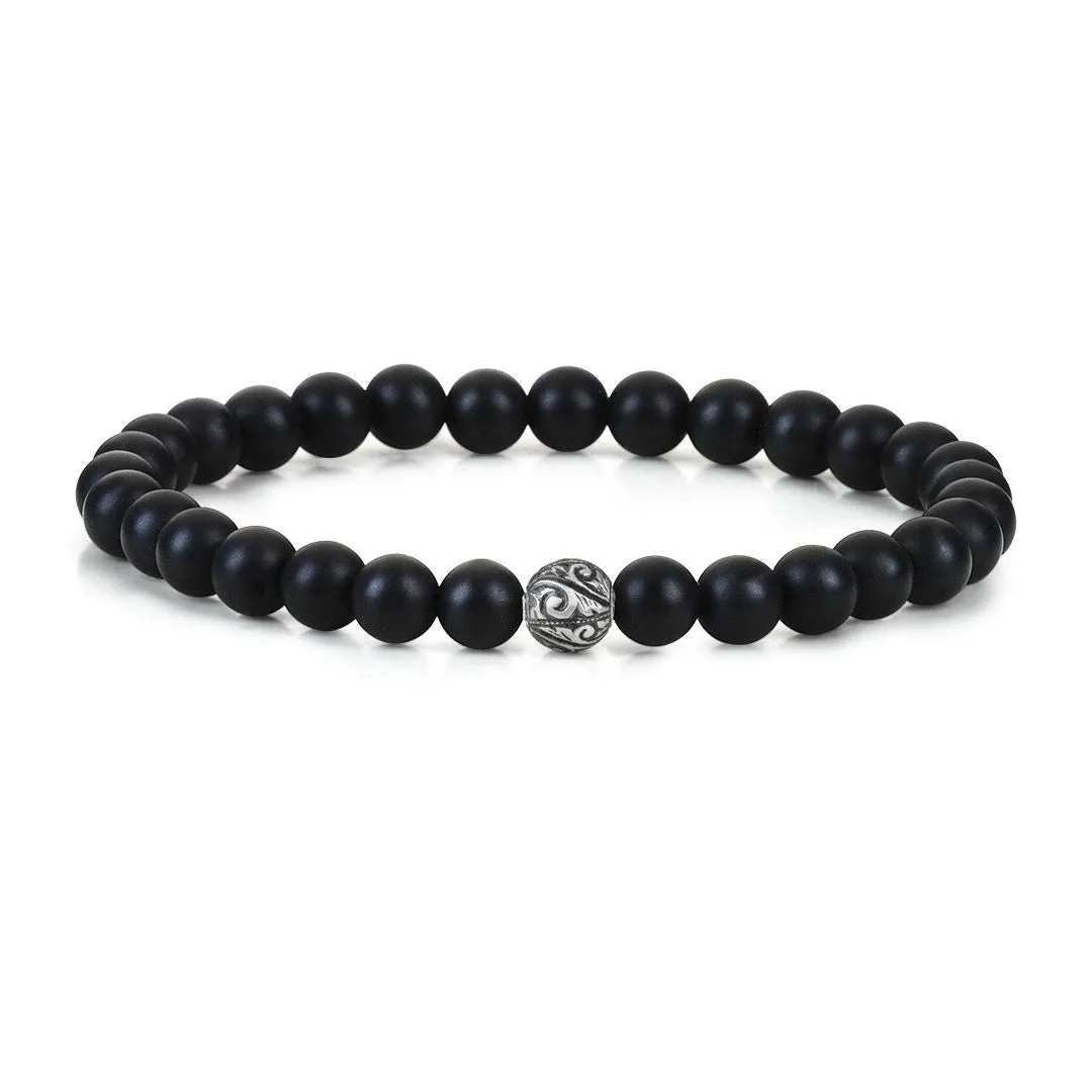 Classic Beaded Bracelet - Solid Silver