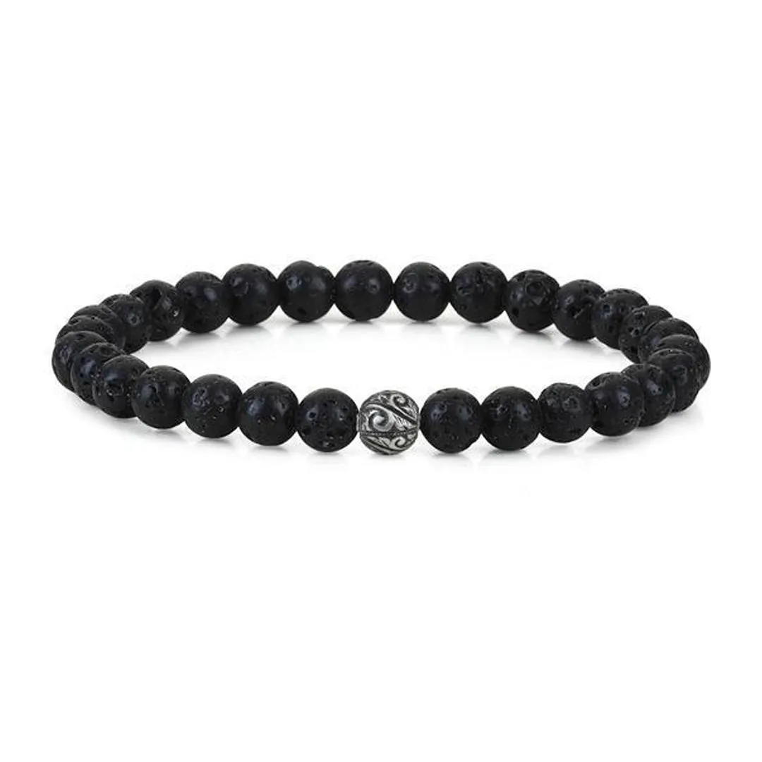 Classic Beaded Bracelet - Solid Silver