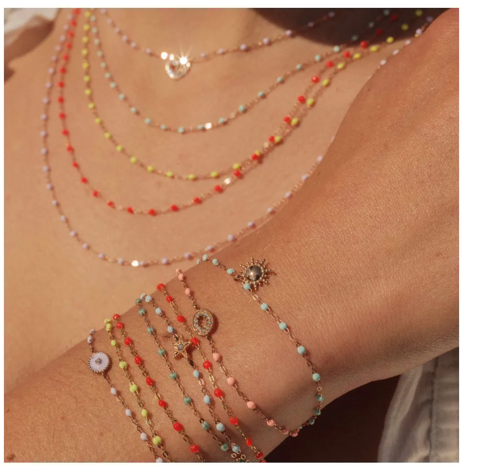 Classic Gigi Coral bracelet, Rose Gold, 6.7"