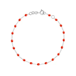Classic Gigi Coral bracelet, White Gold, 7.5"