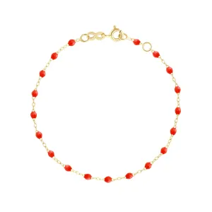 Classic Gigi Coral bracelet, Yellow Gold, 5.9"