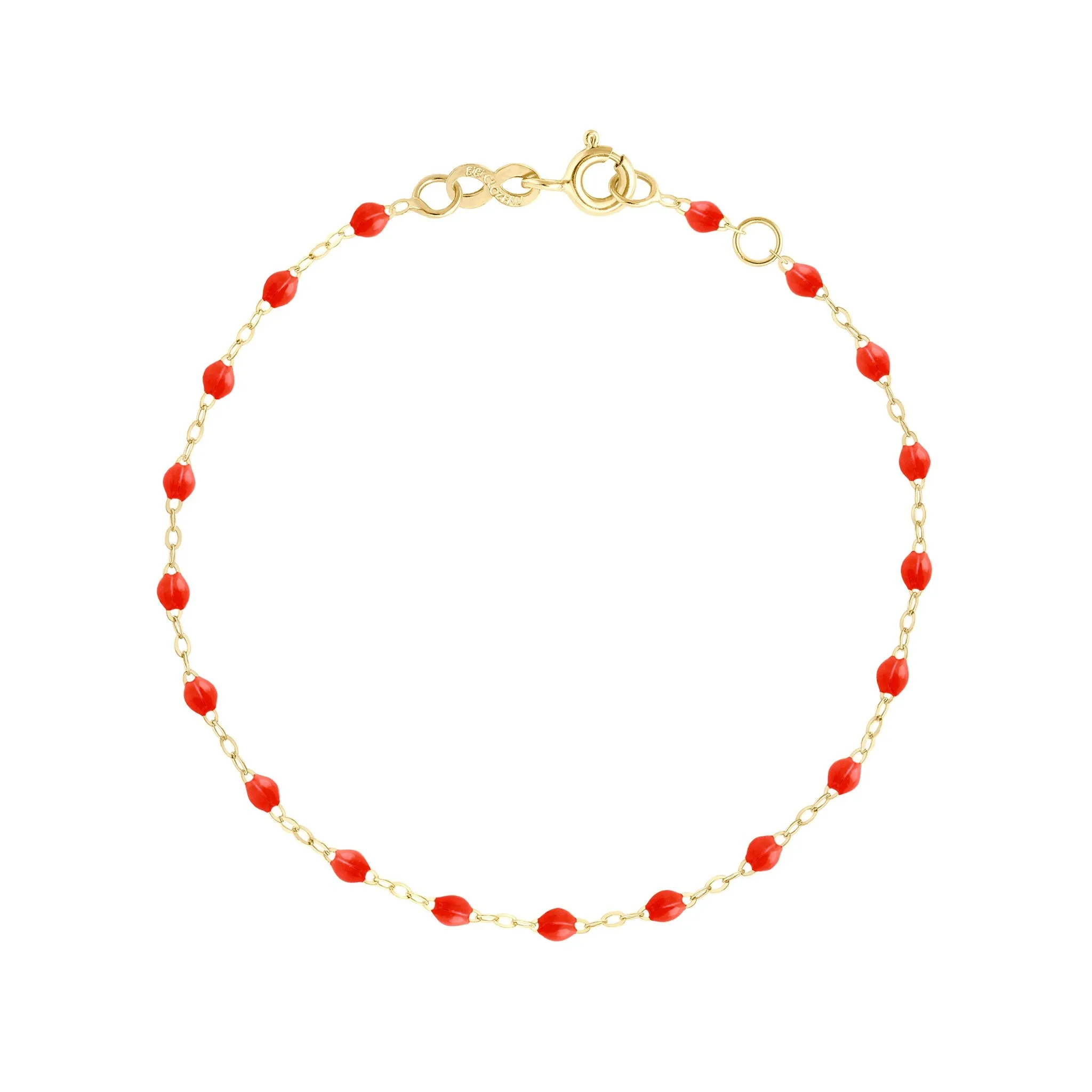 Classic Gigi Coral bracelet, Yellow Gold, 5.9"