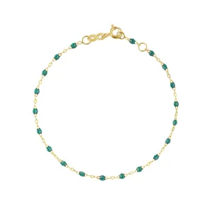 Classic Gigi Emerald bracelet, Yellow Gold, 5.9"