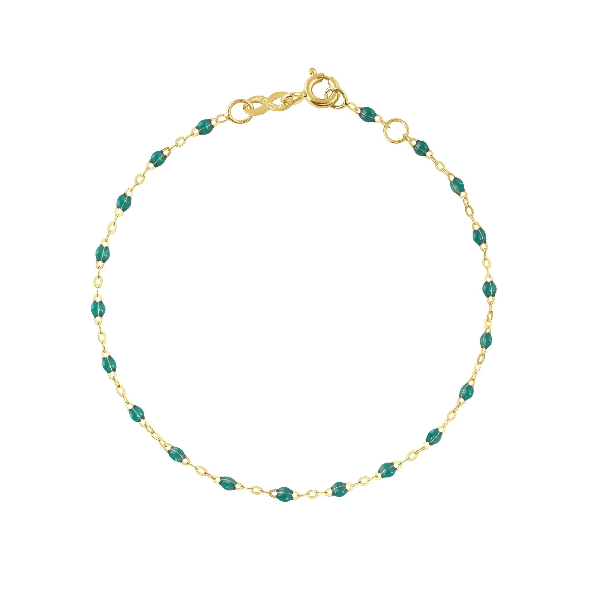 Classic Gigi Emerald bracelet, Yellow Gold, 5.9"