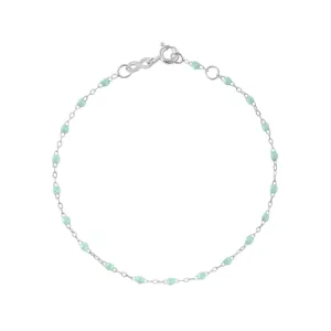Classic Gigi Jade bracelet, White Gold, 5.9"