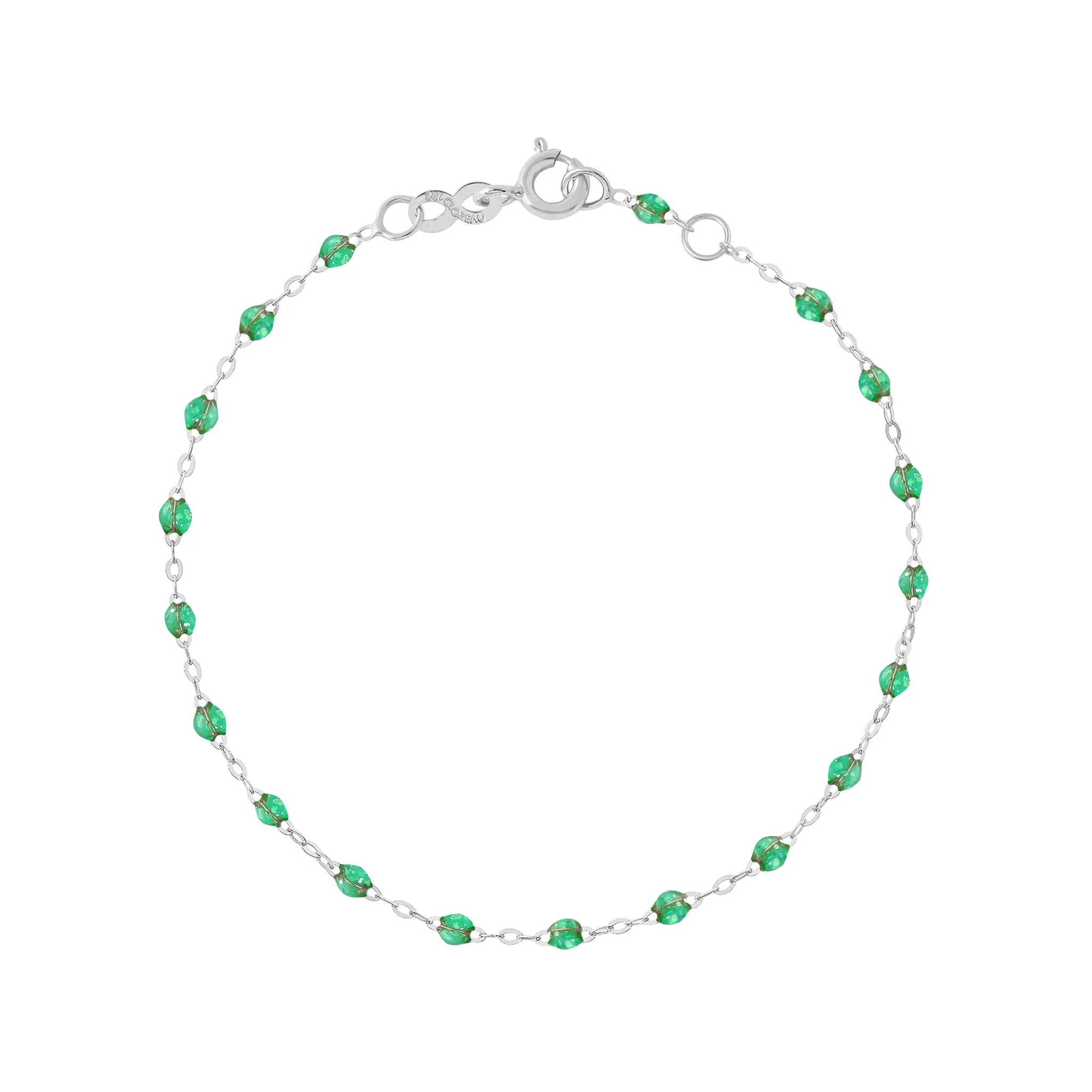 Classic Gigi Mint Bracelet, White Gold, 7.5"