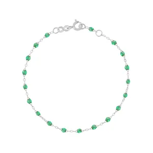 Classic Gigi Mint Bracelet, White Gold, 7.5"