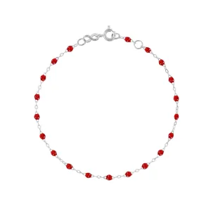 Classic Gigi Ruby bracelet, White Gold, 7.5"