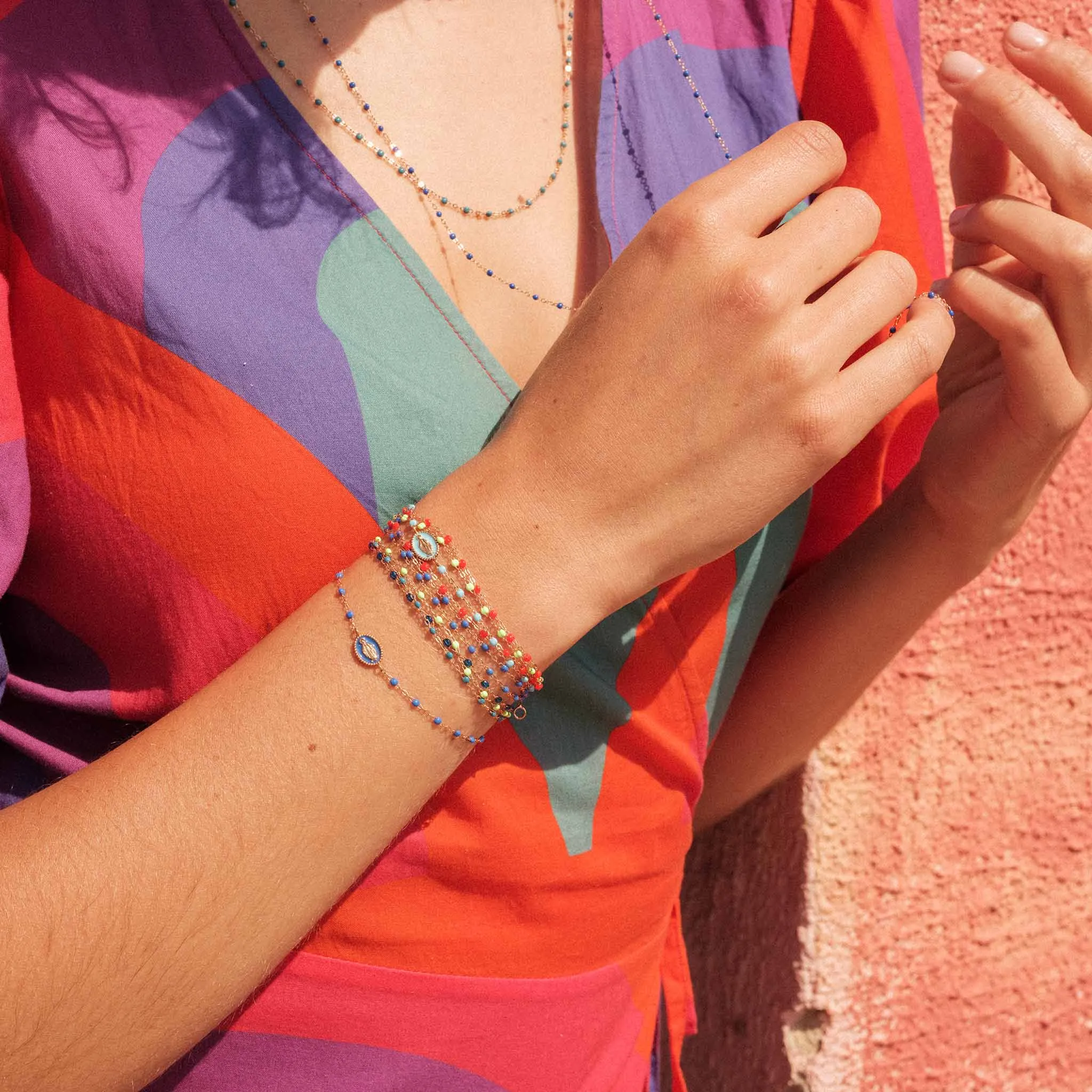Classic Gigi Sky bracelet, Rose Gold, 5.9"