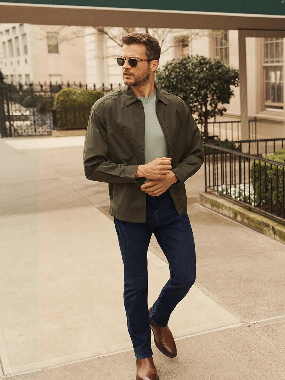 Cool Tapered Leg Jeans In Dark Midnight Brushed Urban