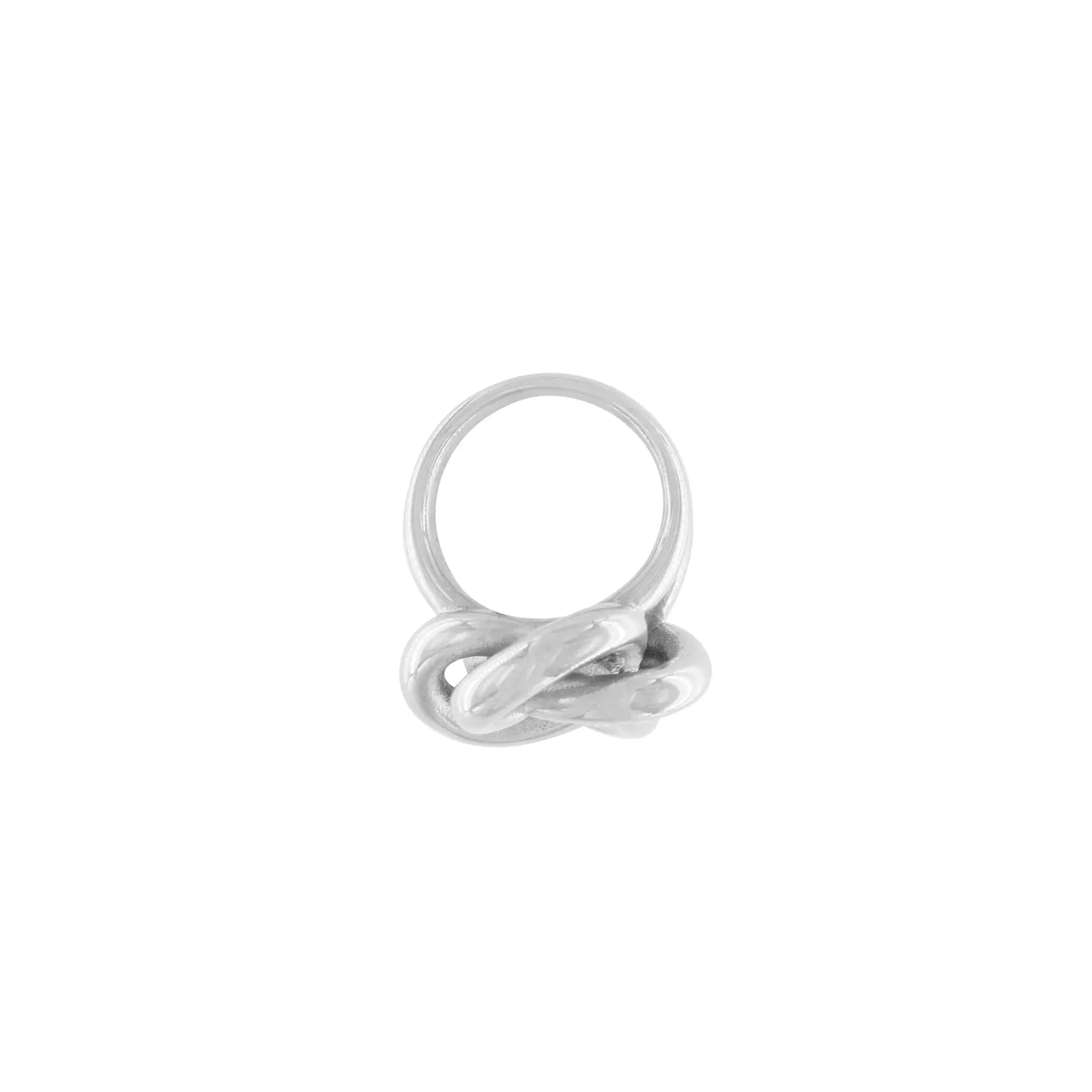 Courage Waterproof Chunky Twisted Statement Ring Silver Plating