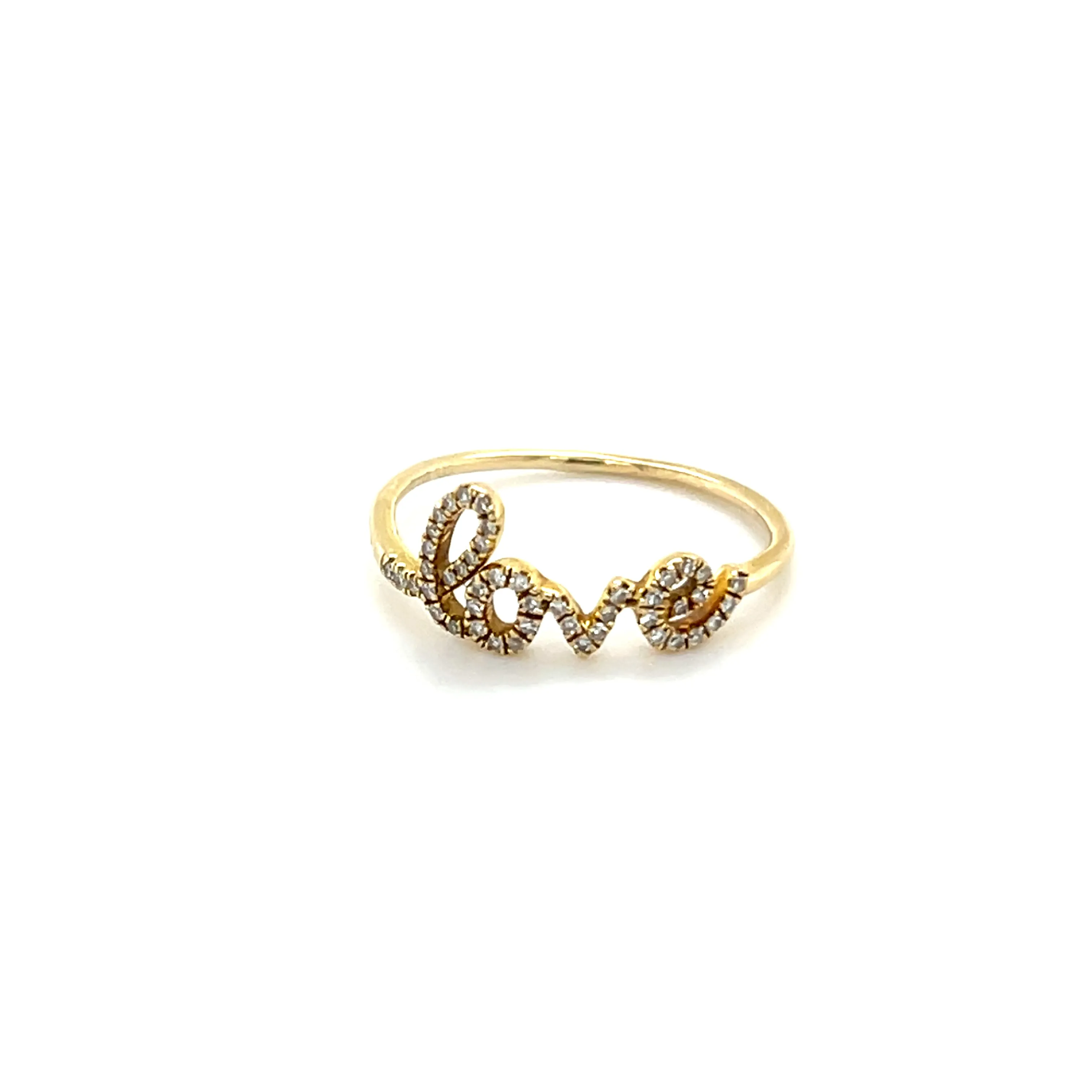Cursive Love Diamond Ring