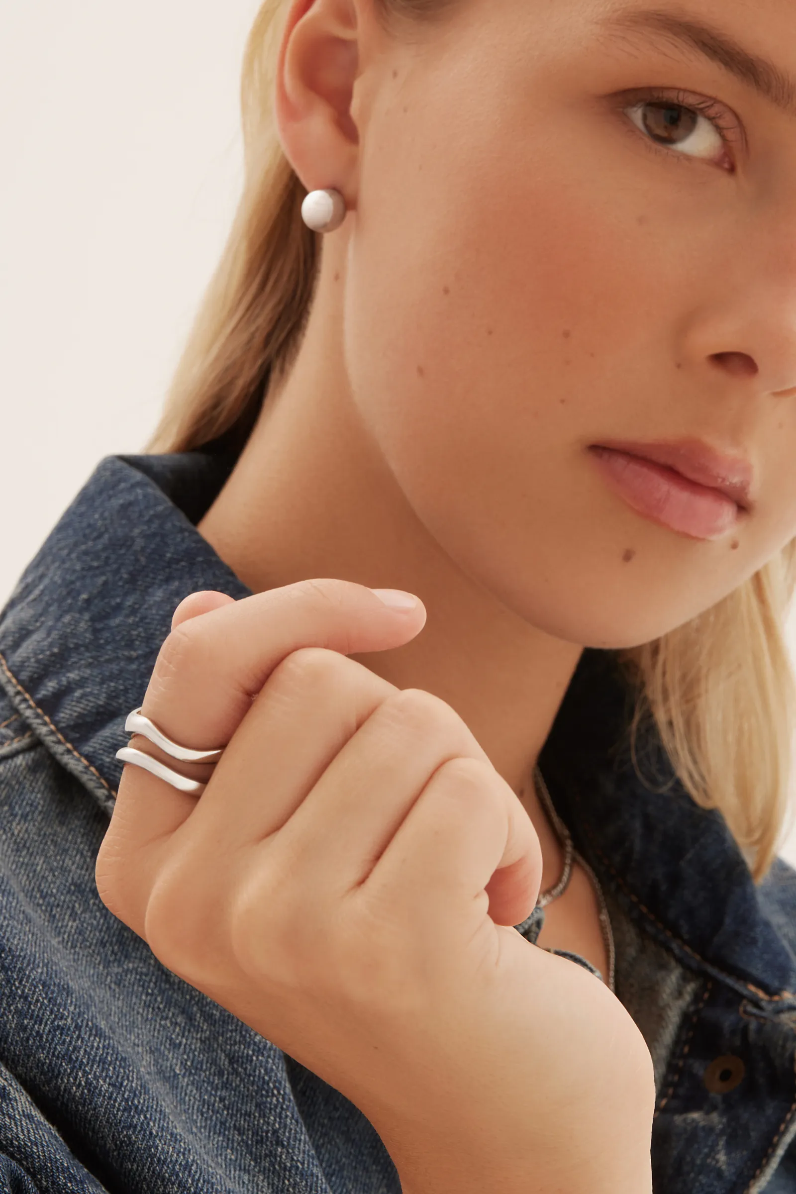 Curves Ring Set - Silver