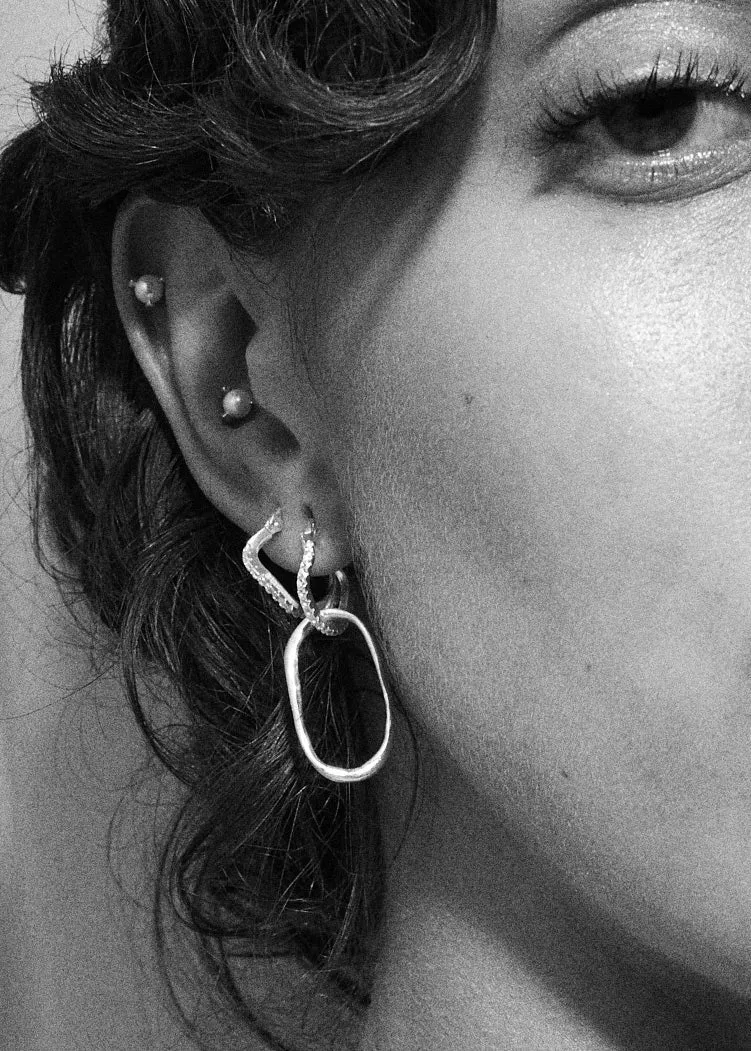 Distorted Hoop Earring Midi