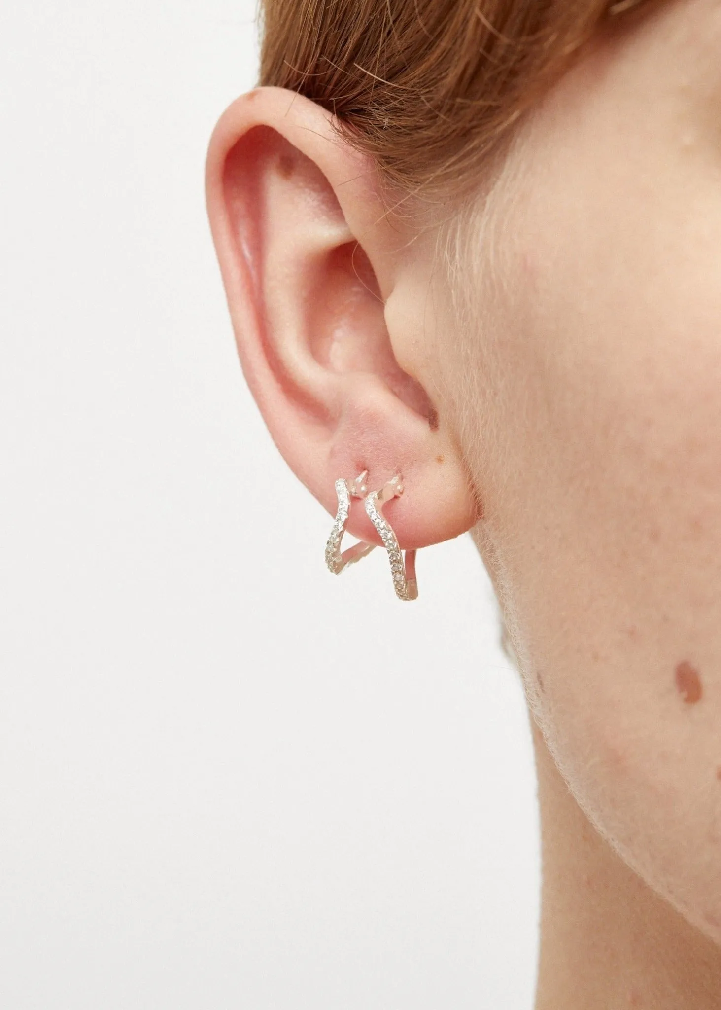 Distorted Hoop Earring Mini