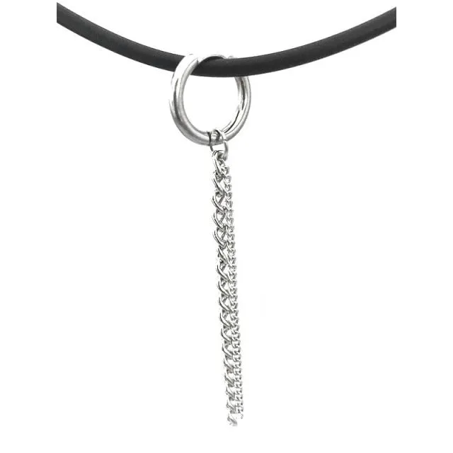 Double Pierced Conjoined Chain Earrings for Female European and American Simple Punk Street Girls Boy Single Earrings