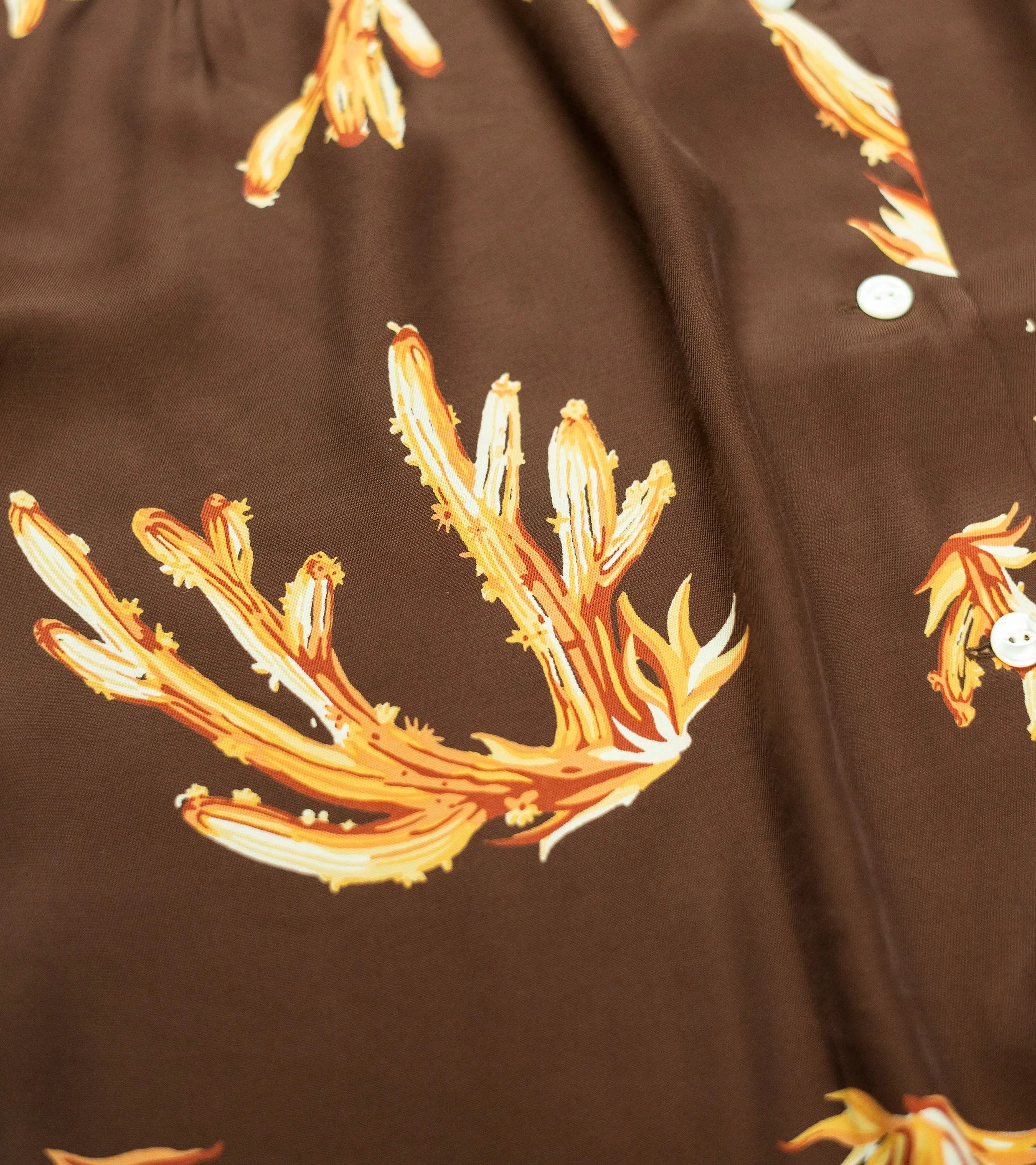Emmeline Rayon Shirt Coral Brown