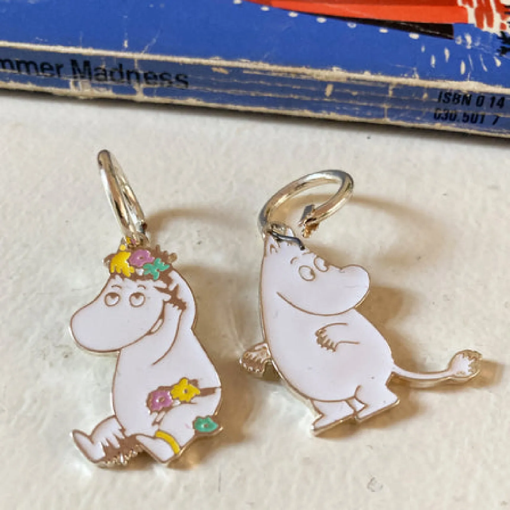 Enamel Earrings Moomintroll and Snorkmaiden