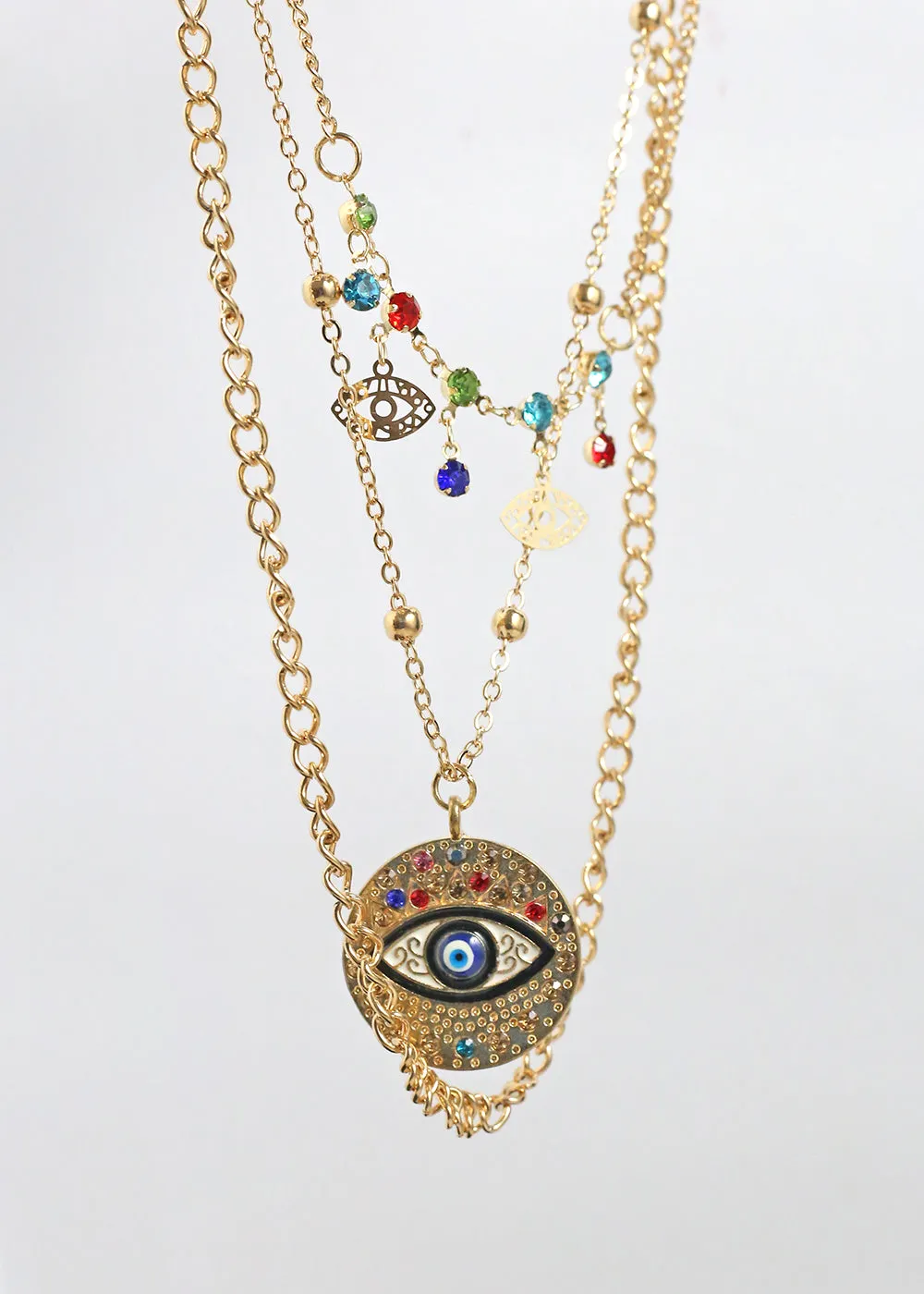 Evil Eye 3-Layered Necklace