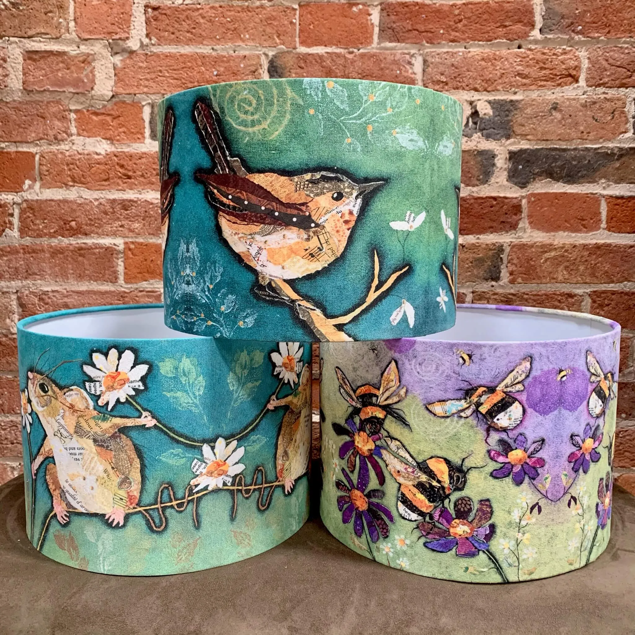 Faux Suede Animals Lampshade - 30cm x 21cm