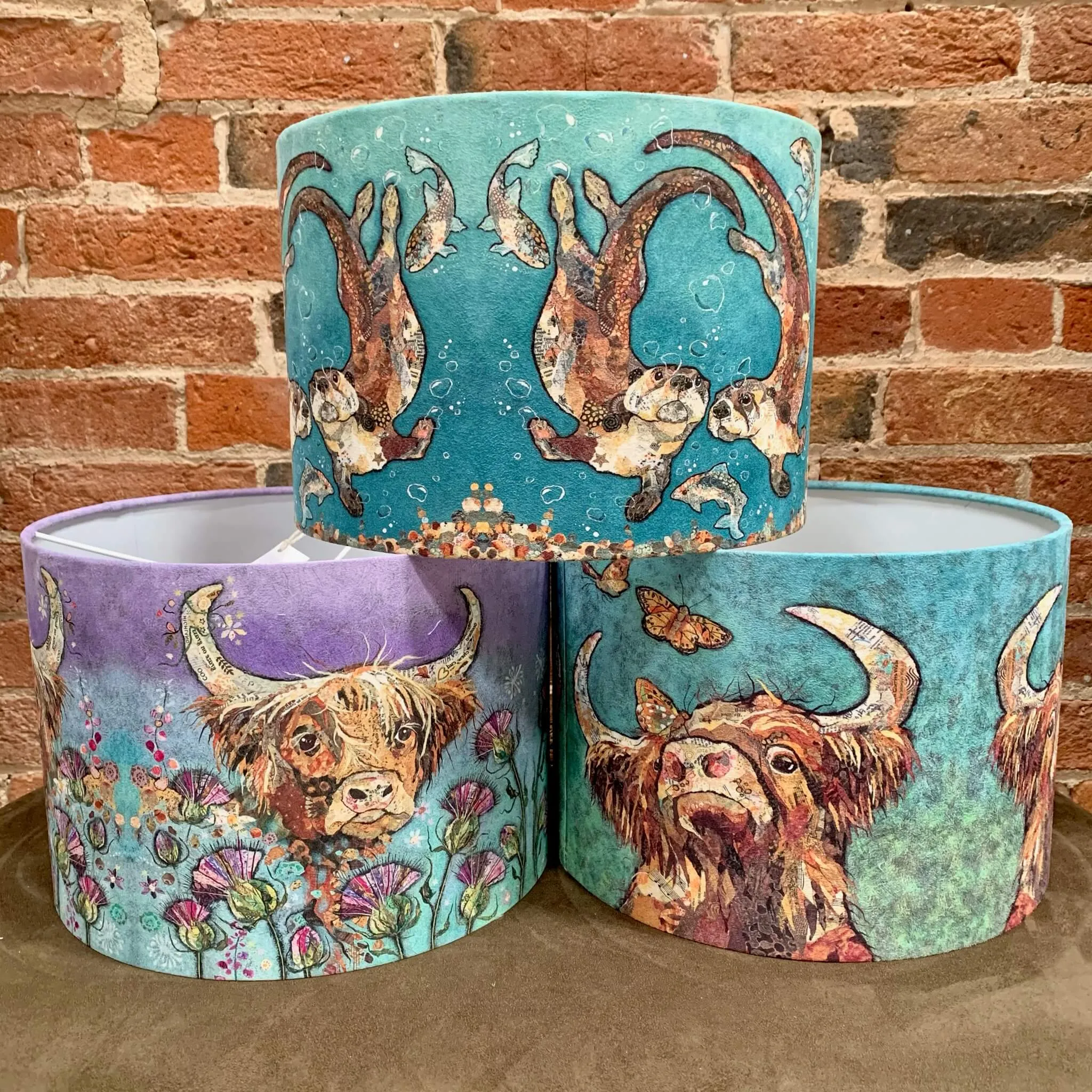 Faux Suede Animals Lampshade - 30cm x 21cm