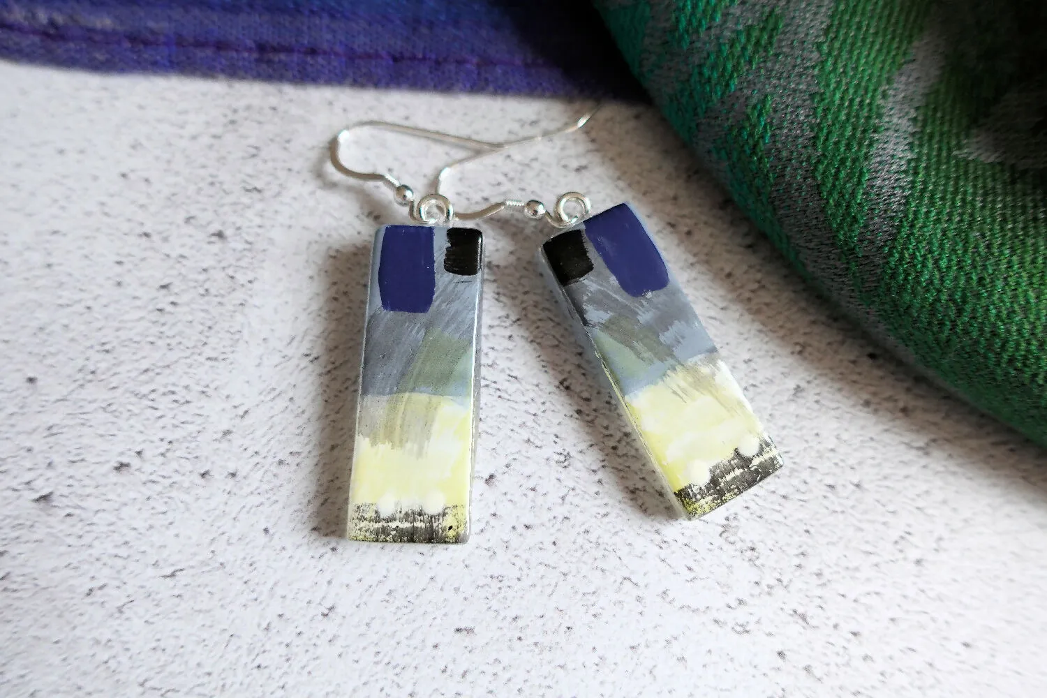 Flagstones - Fused Glass Earrings