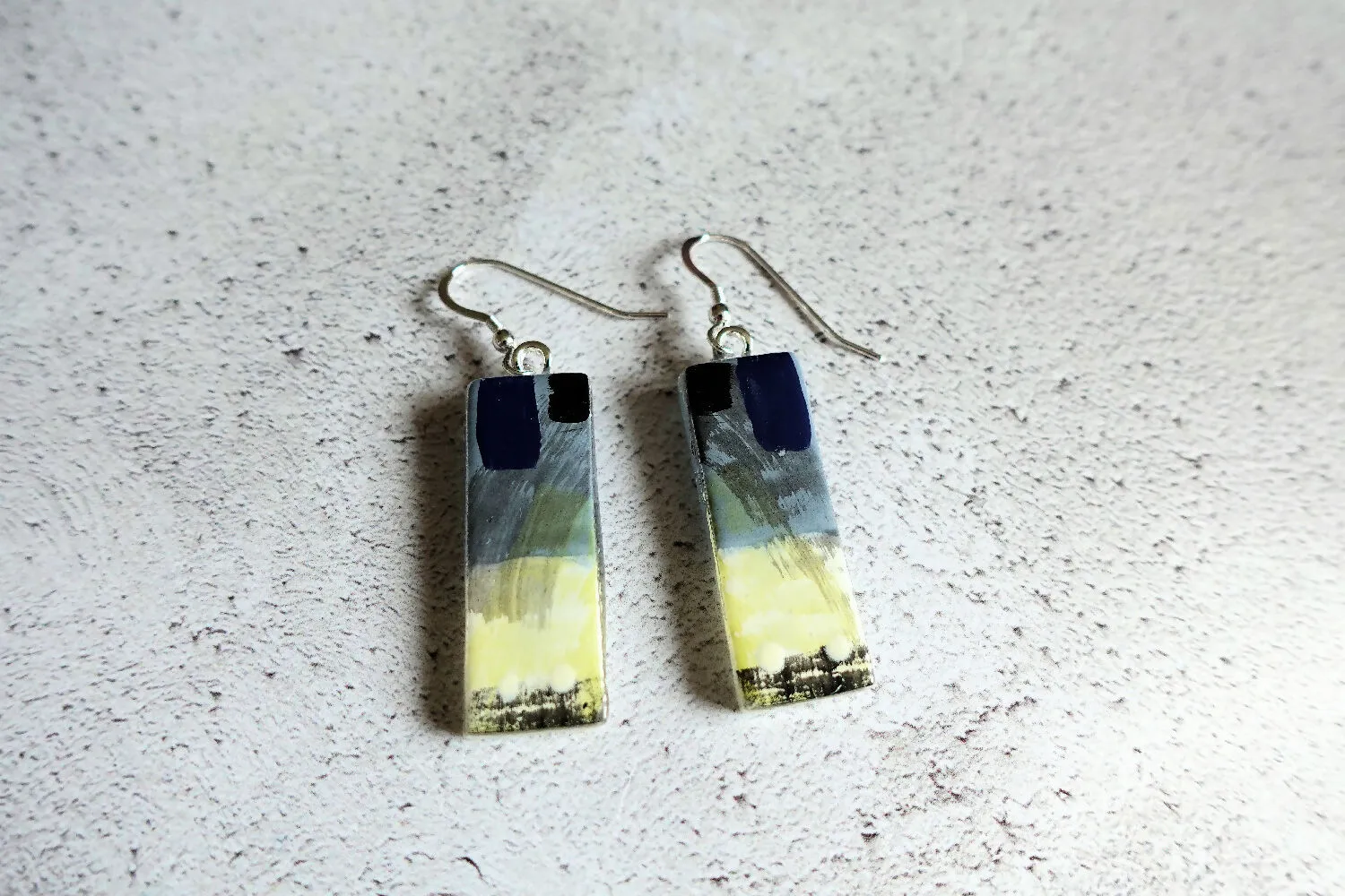 Flagstones - Fused Glass Earrings